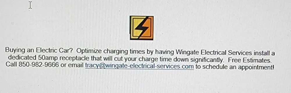 Slide of Wingate Electrical Services