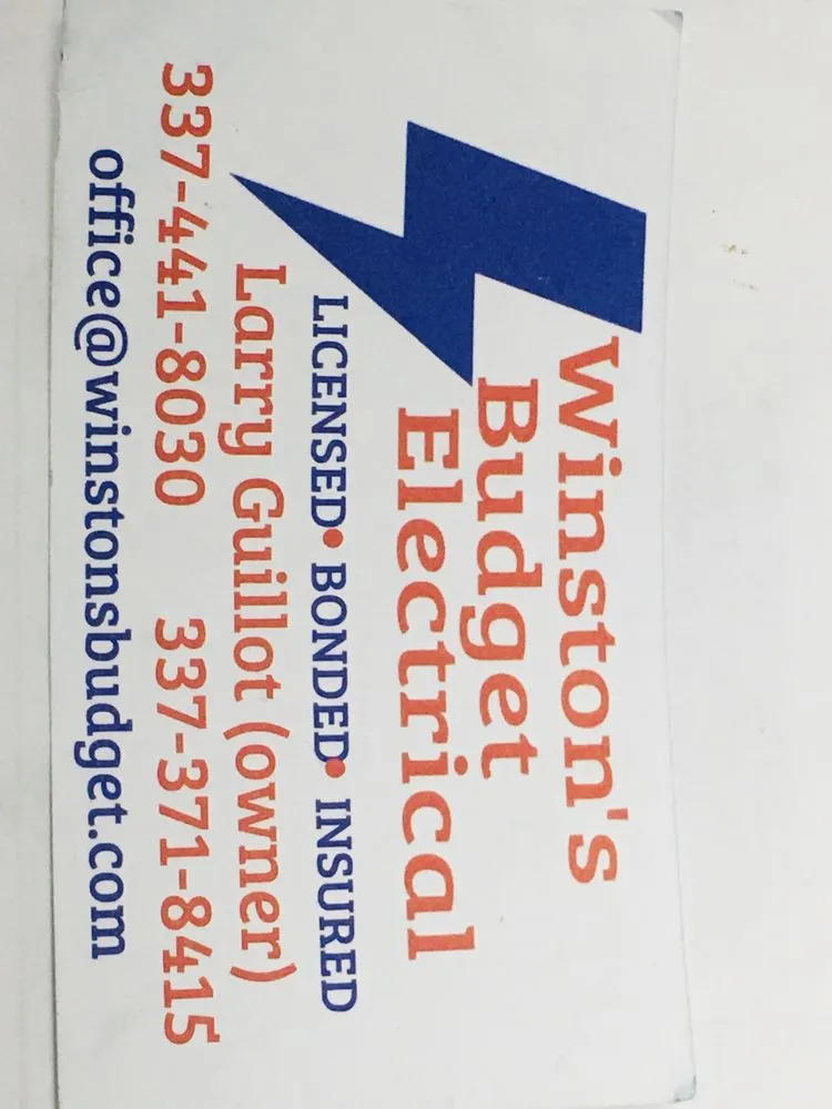 Slide of Winstons Budget Electrical