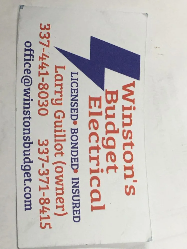 Slide of Winstons Budget Electrical