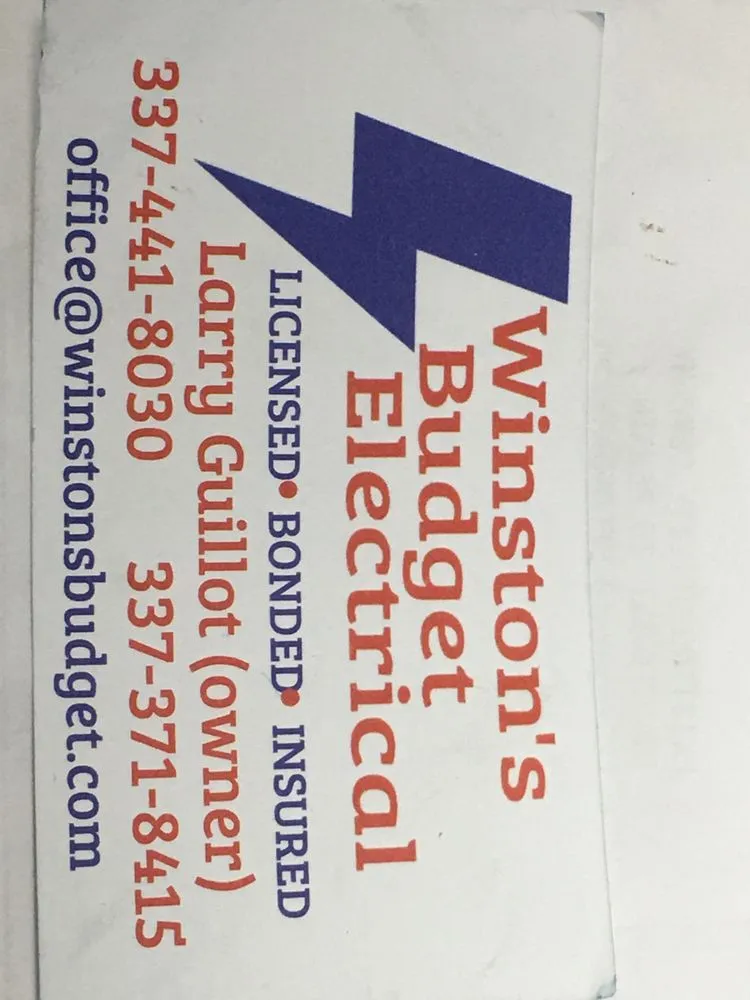 Slide of Winstons Budget Electrical