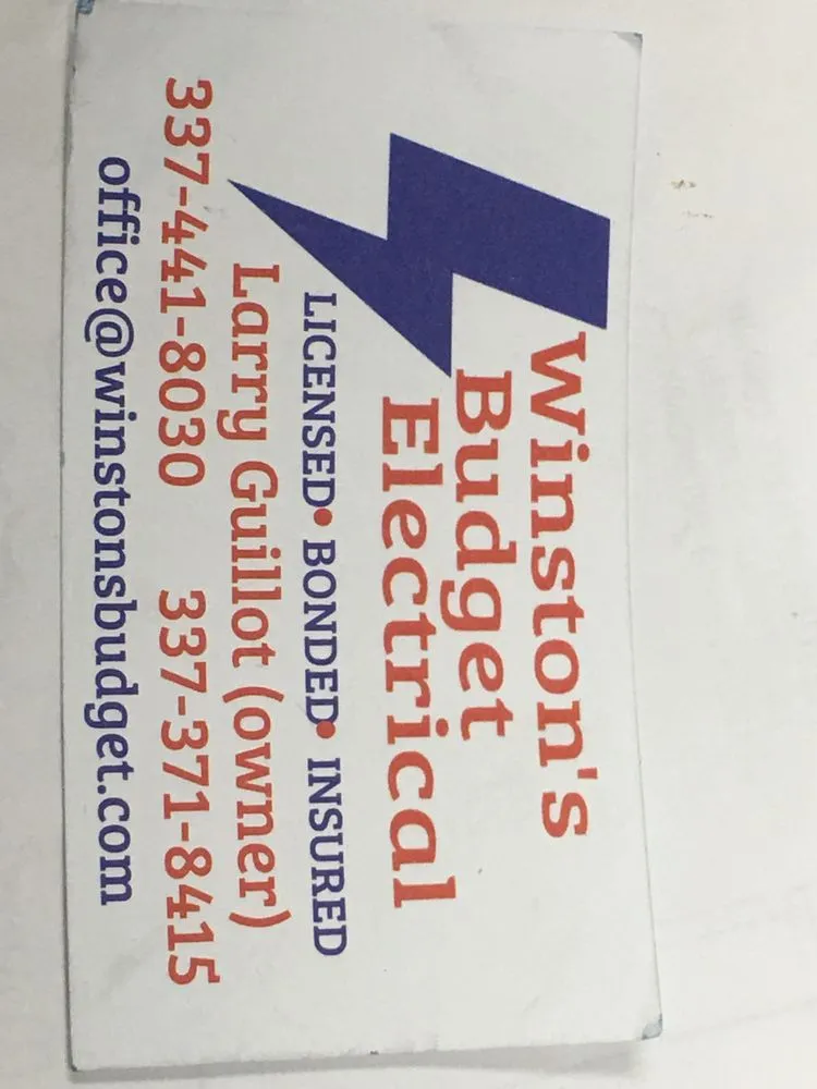 Slide of Winstons Budget Electrical