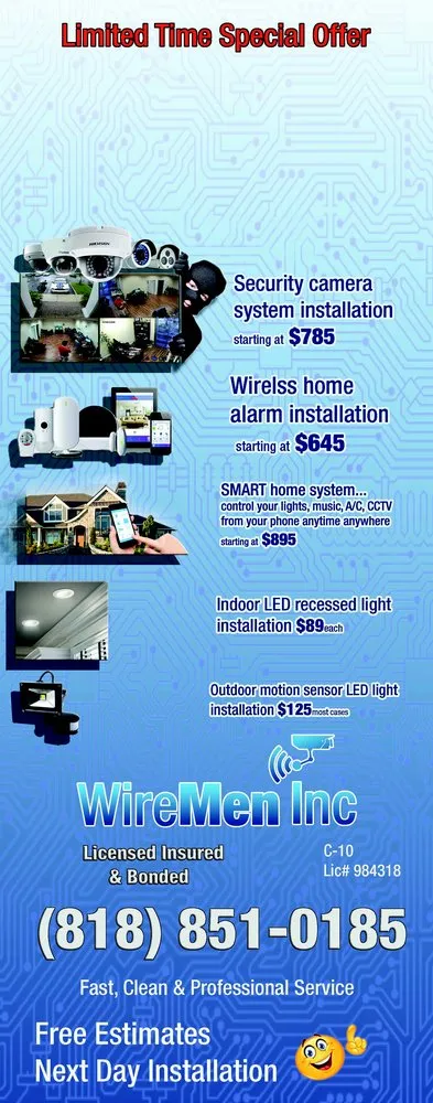 Certified wiring installation in Encino, CA by Wiremen