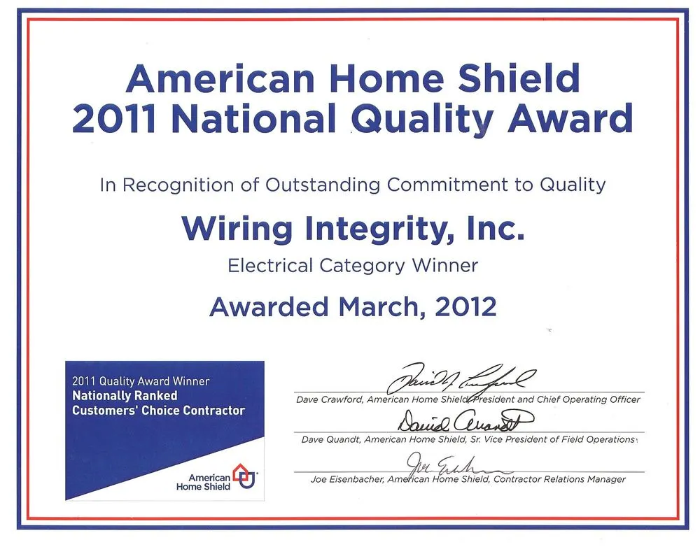 Slide of Wiring Integrity