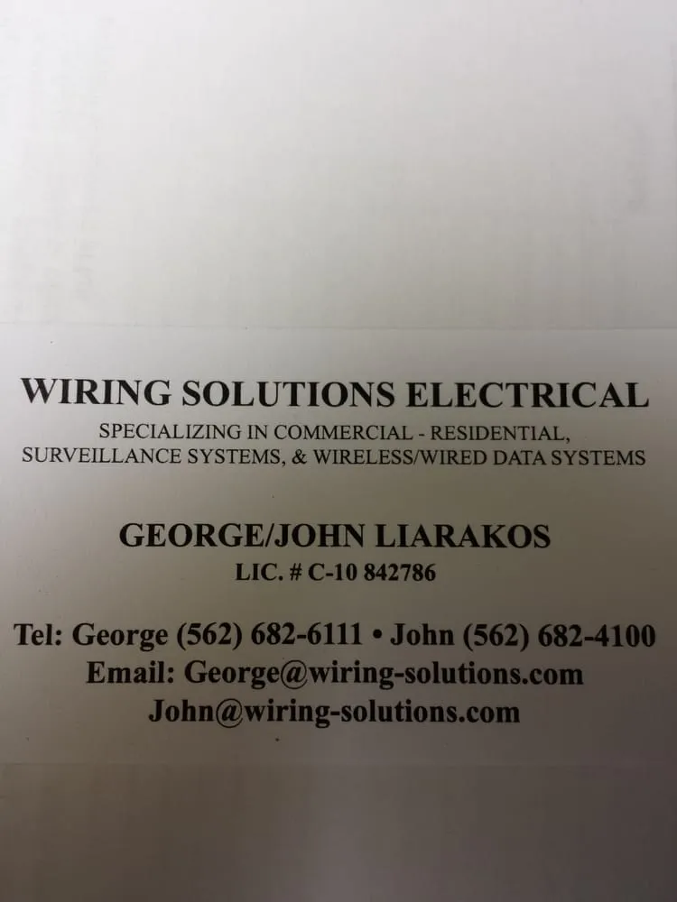 Slide of Wiring Solutions