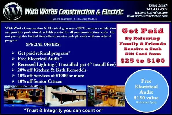 With Works Construction & Electric Logo