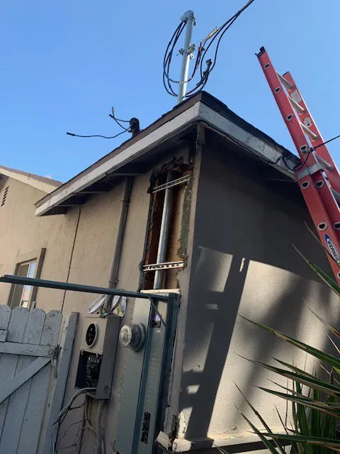 Emergency electrical service for homes in panel upgrade, by