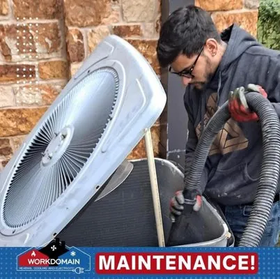 Workdomain Heating and Cooling Logo