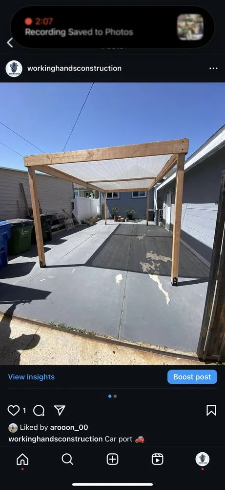 Slide of Working Hands Construction