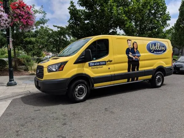 Slide of Yellow van Handyman