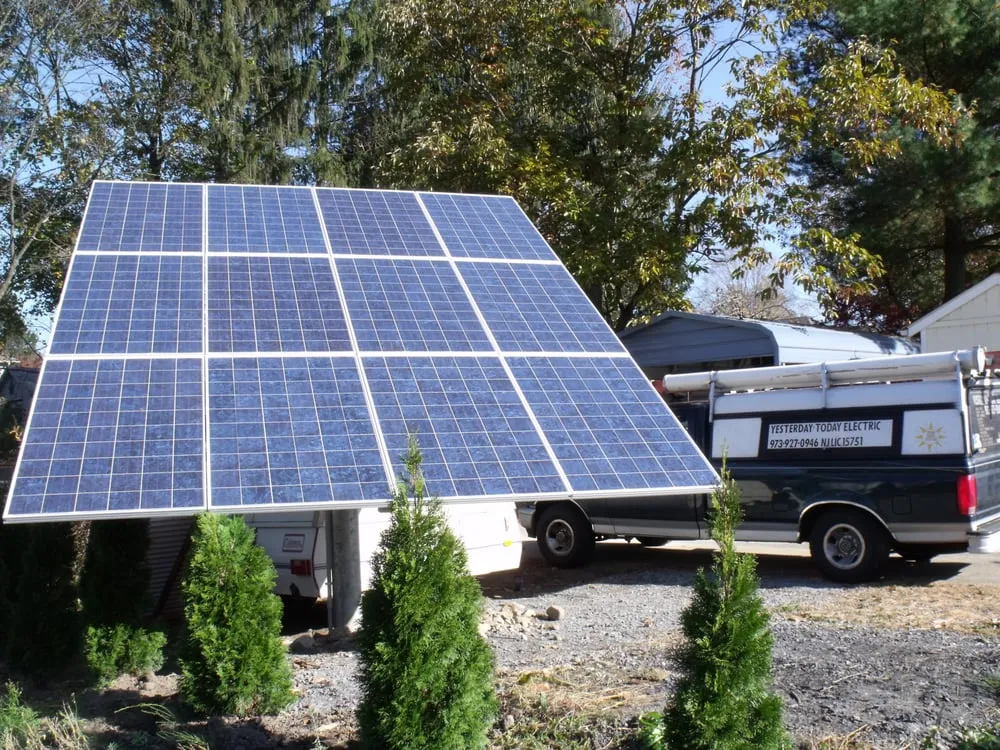 Slide of Yesterday/Today Electric Solar and Carpentry