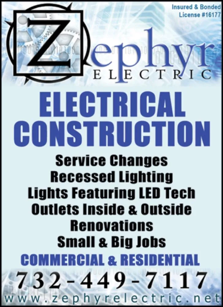 Licensed outlet and switch repair service in Wall Township, NJ - Zephyr Electrical Construction