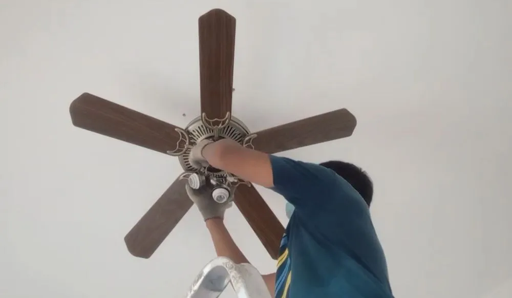 Slide of Zippy Ceiling Fan Install